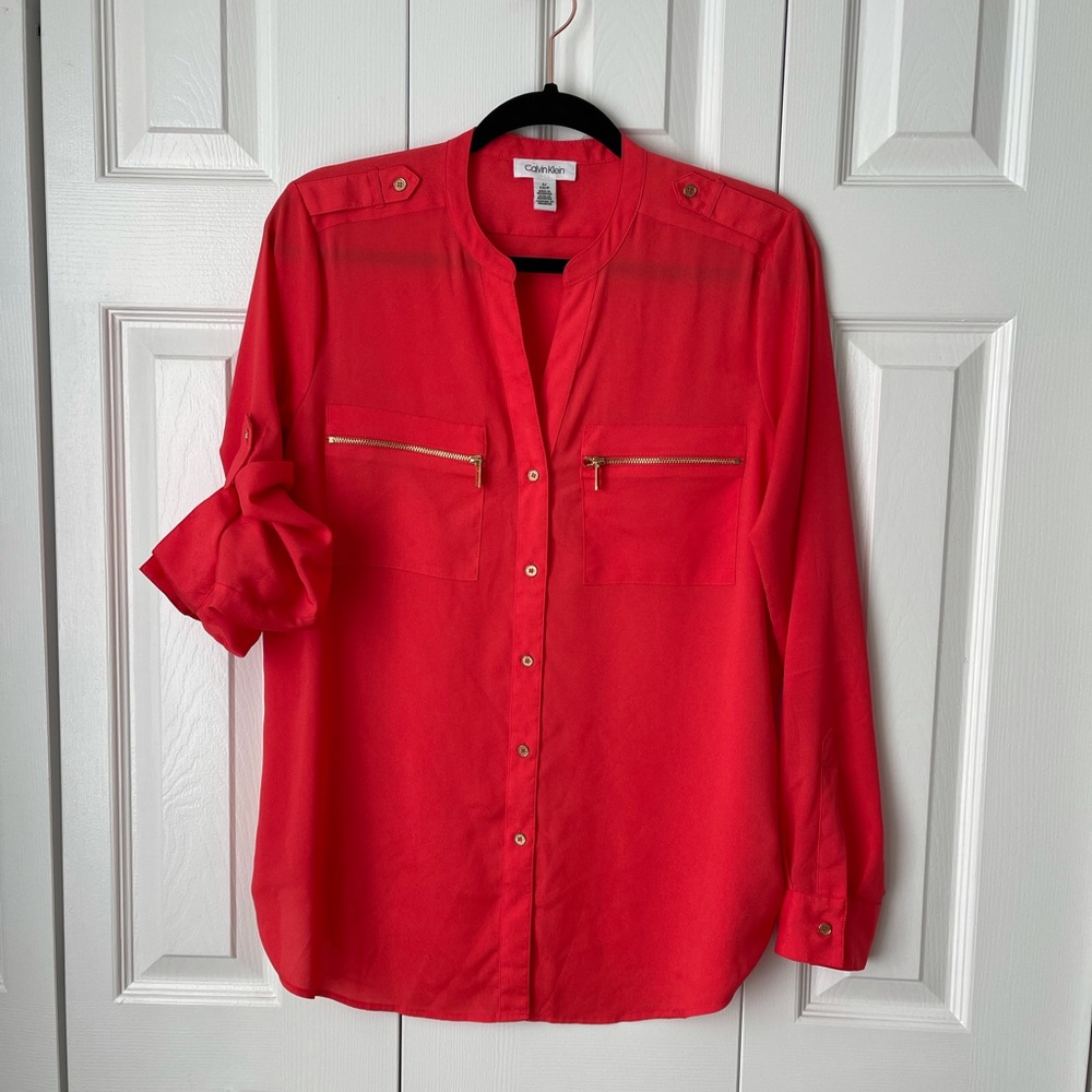 Calvin Klein button down top